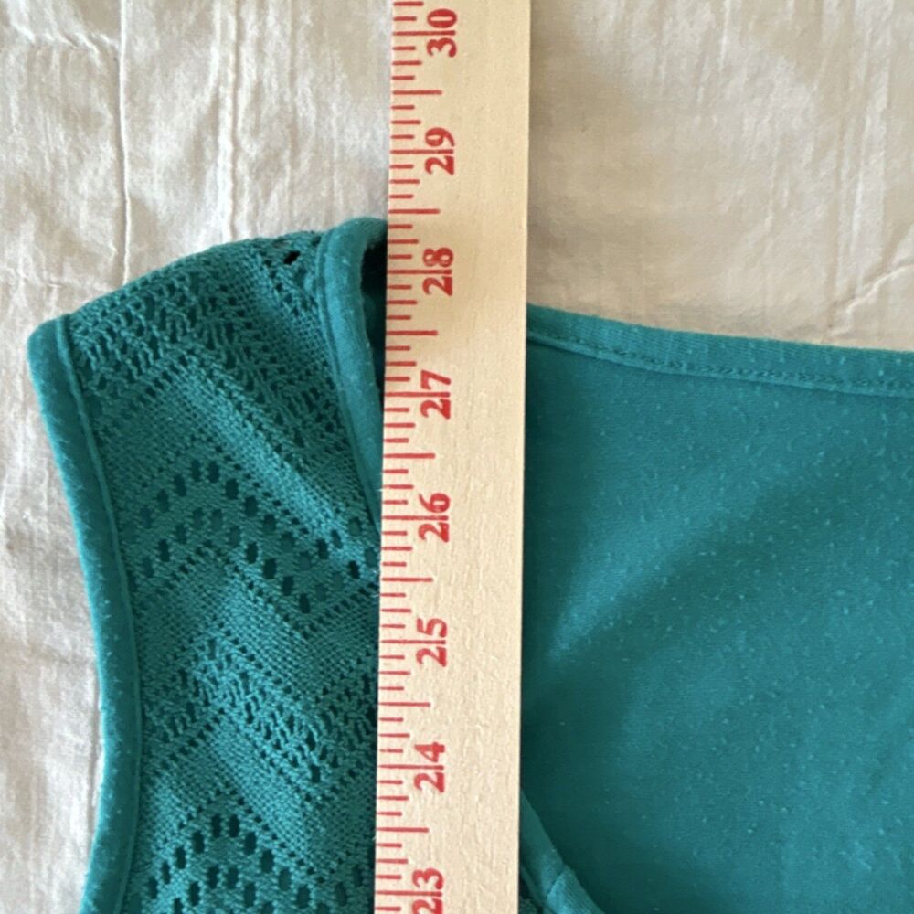 New Directions Teal Chevron Lace Sleeveless Tank Top XL Women’s - Picture 2 of 9